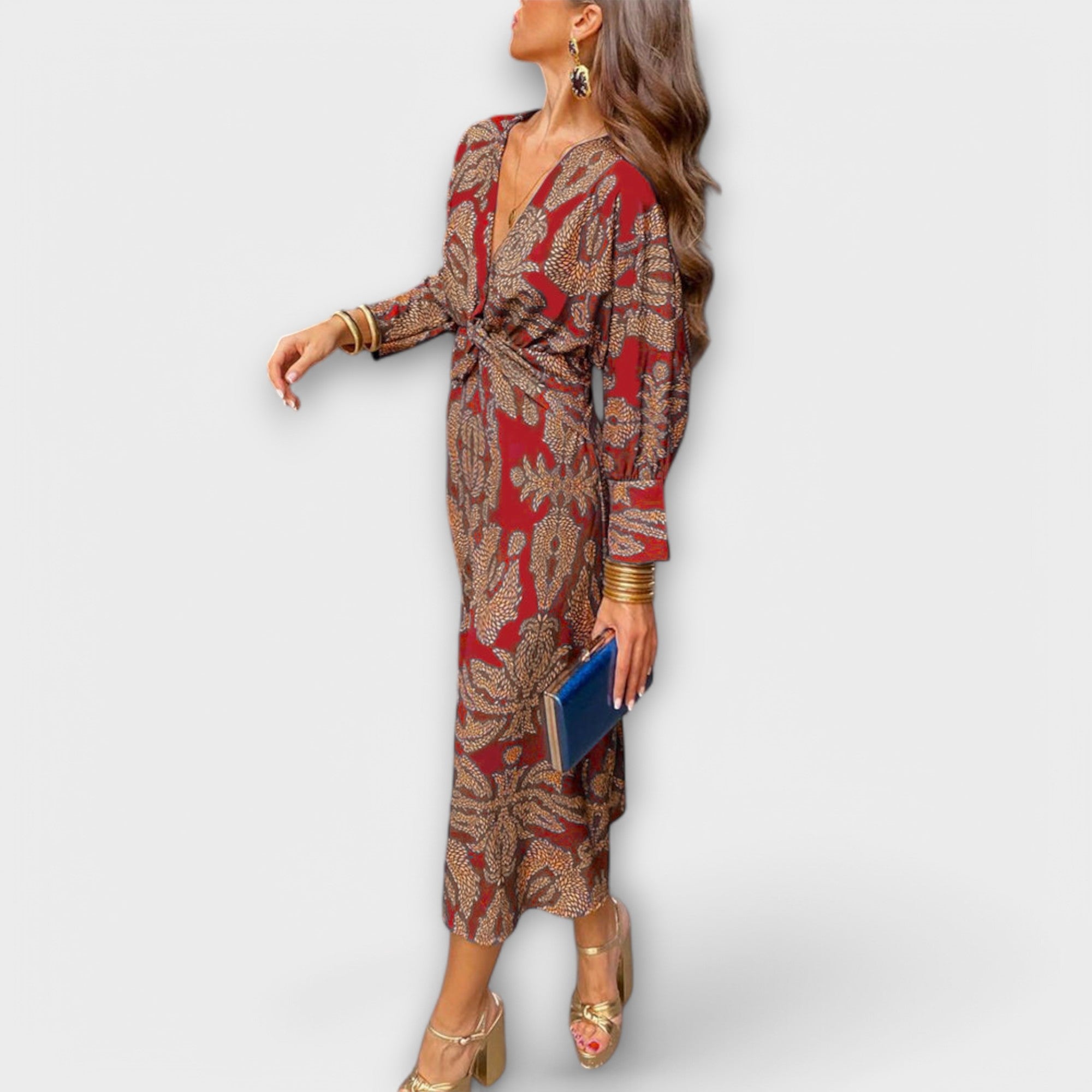 Oriana - Elegancka sukienka z d?ugim r?kawem