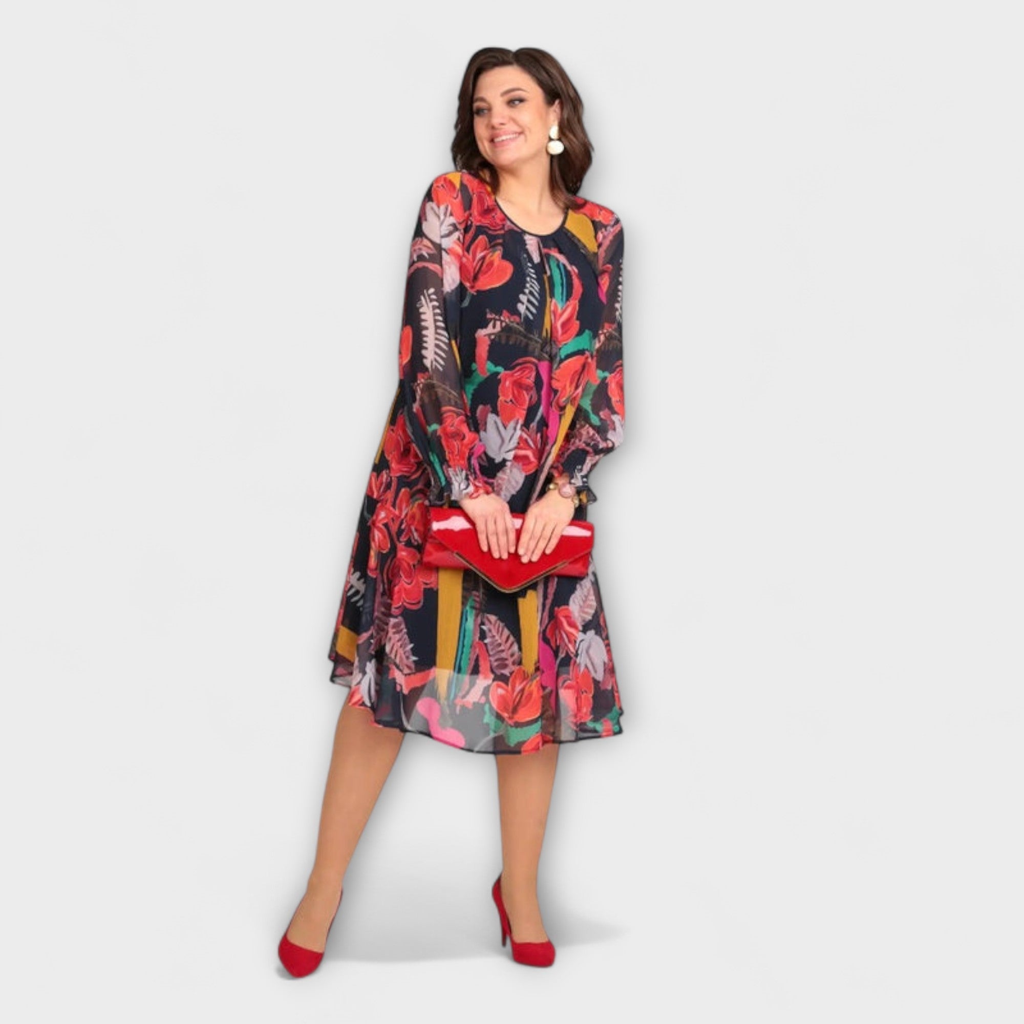 Caroline - Elegancka sukienka plus size zapewniaj?ca najwy?szy komfort