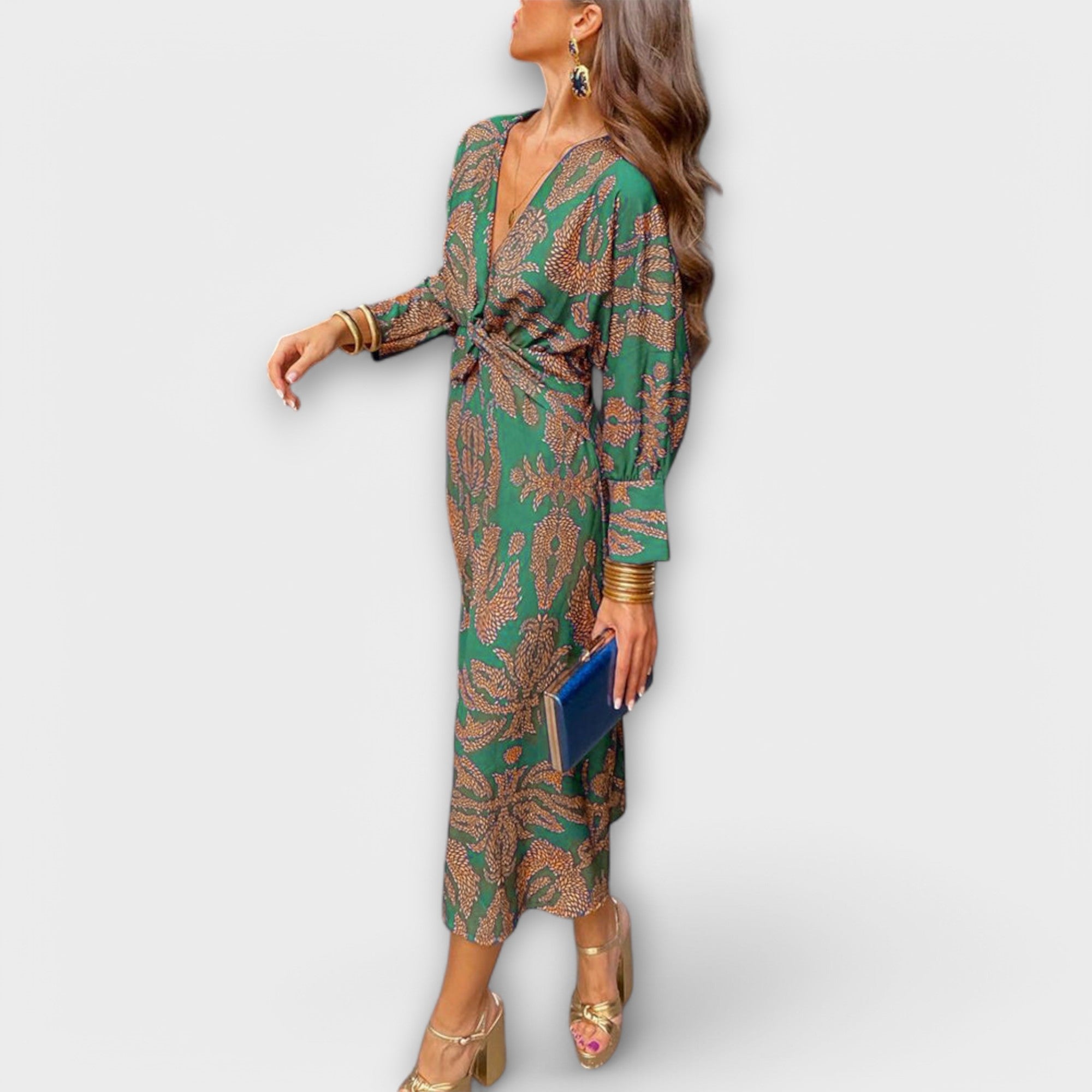 Oriana - Elegancka sukienka z d?ugim r?kawem