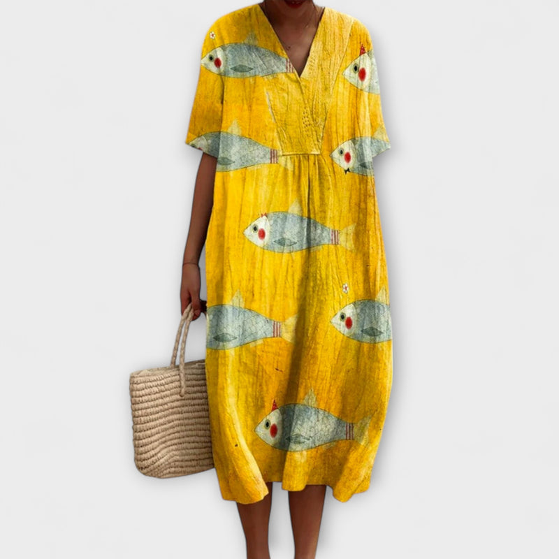 Lena - Oddychaj?ca sukienka do kolan