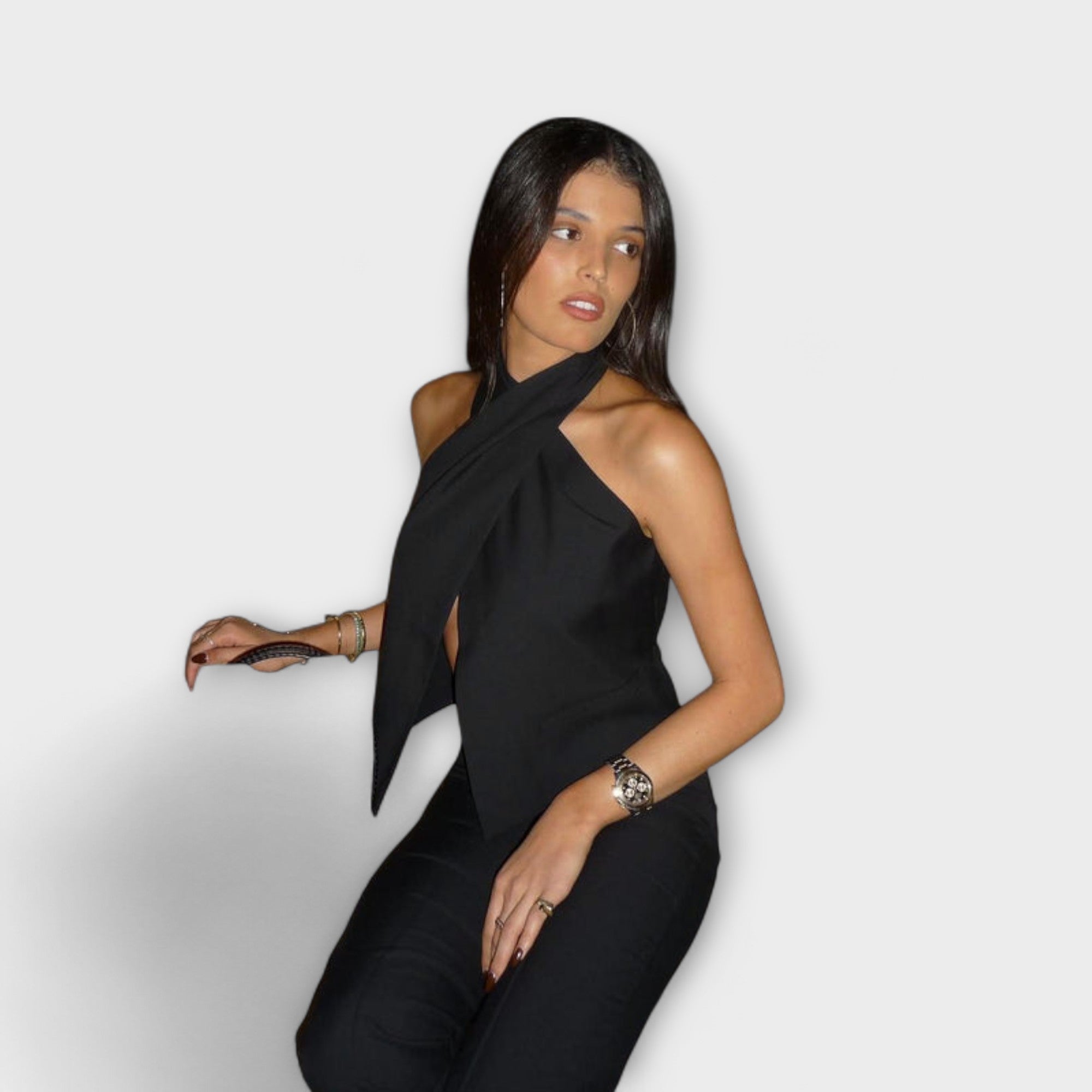 Czerwiec - Koszulka na rami?czkach z dekoltem typu halter