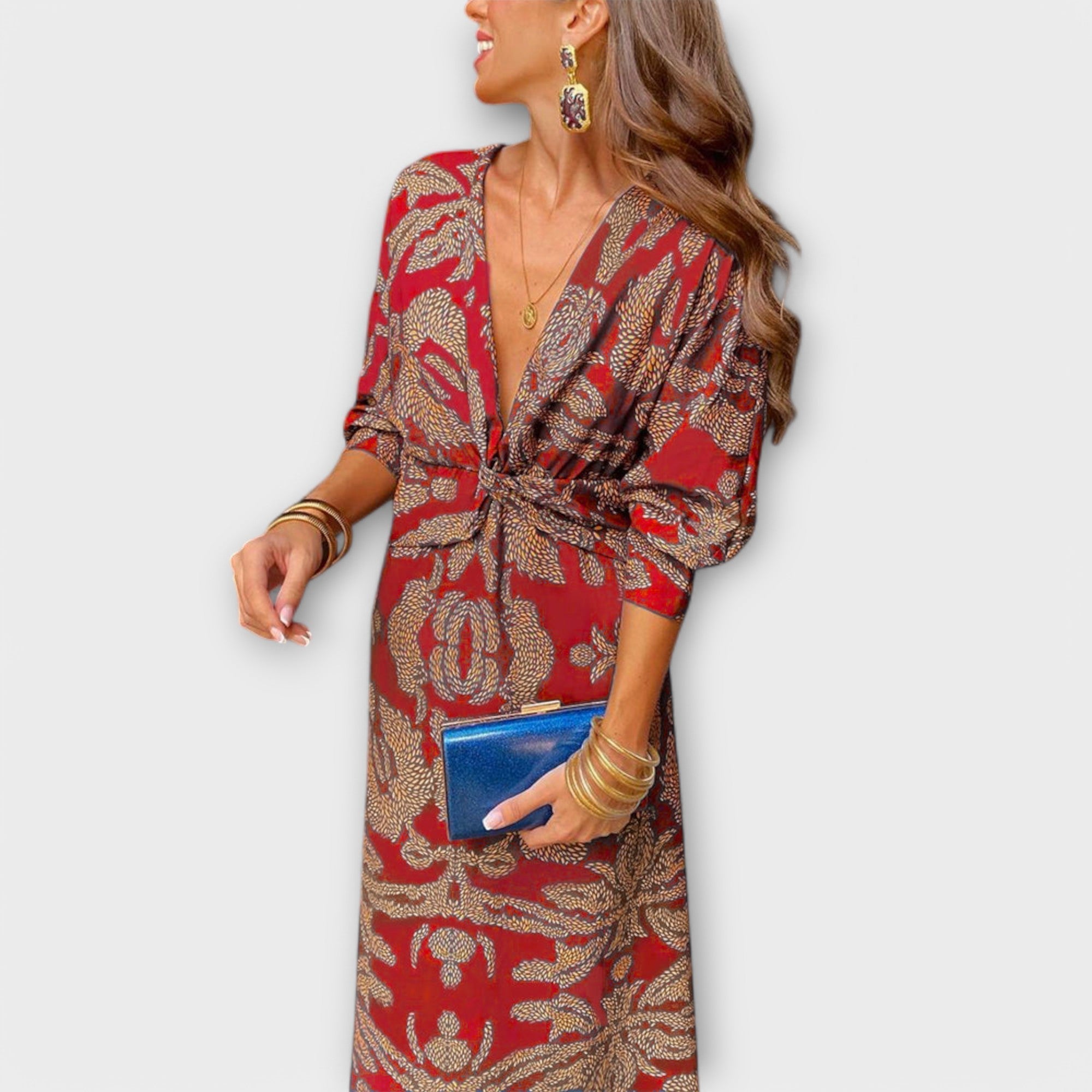 Oriana - Elegancka sukienka z d?ugim r?kawem