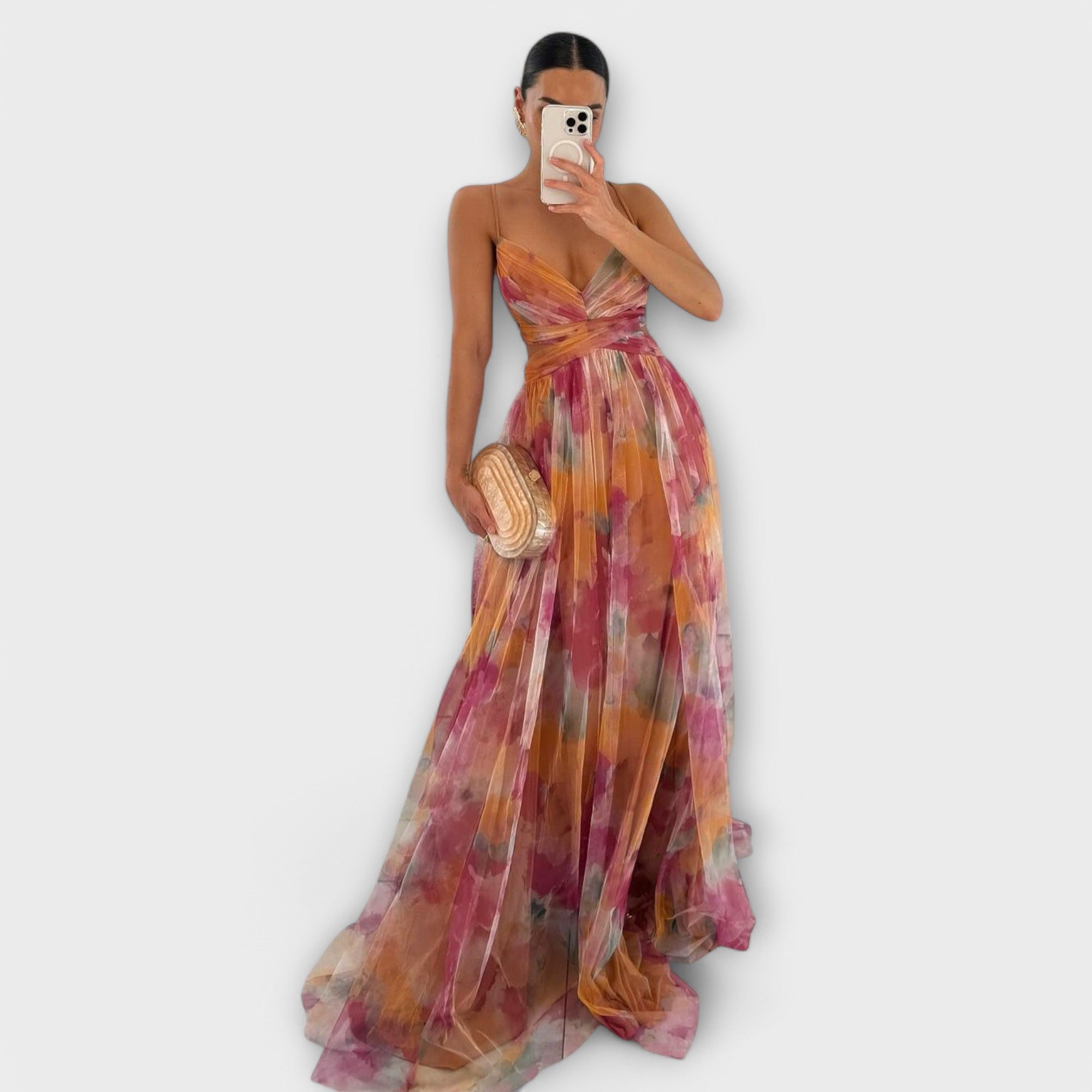 Sukienka maxi Annai Mesh - elegancka i bodycon