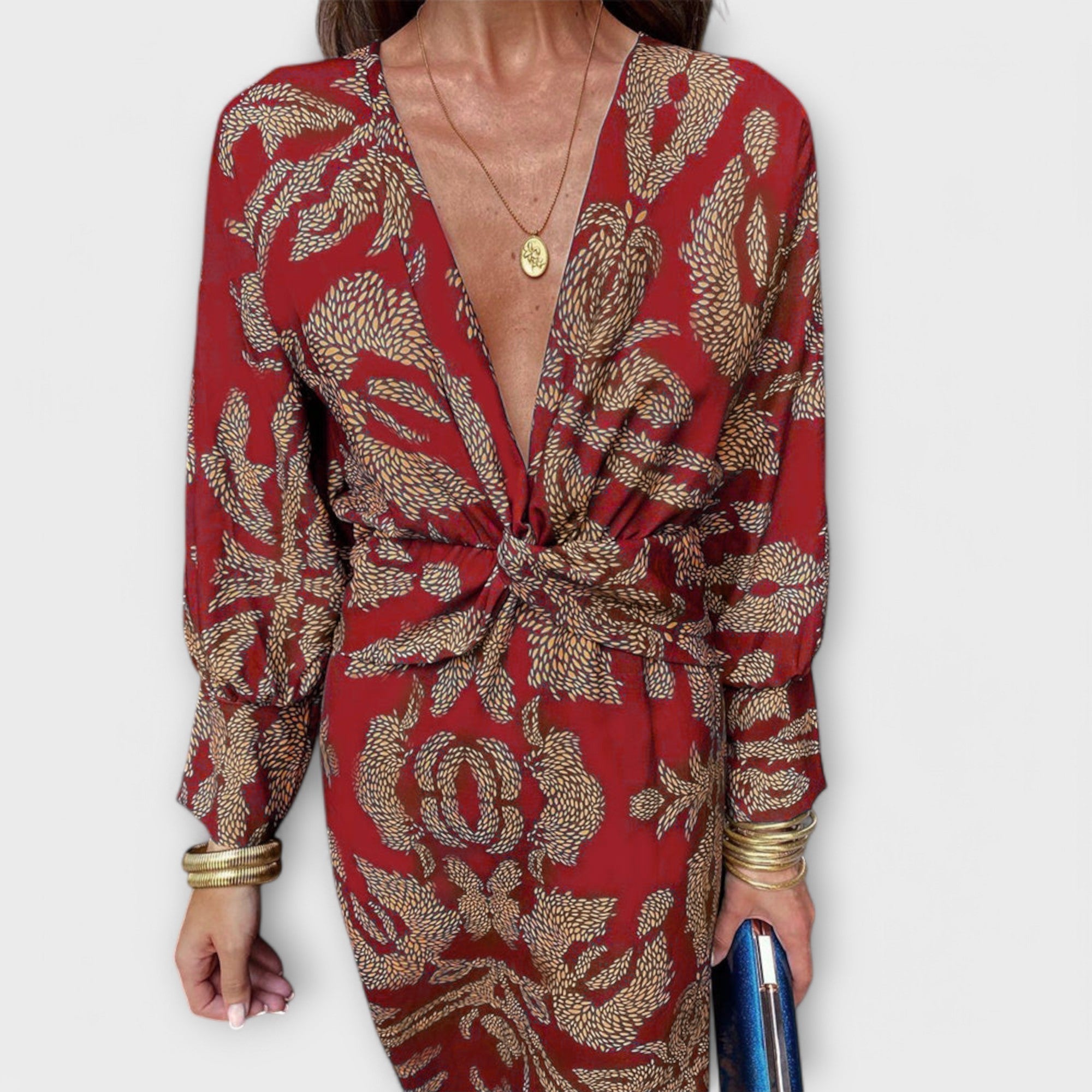 Oriana - Elegancka sukienka z d?ugim r?kawem