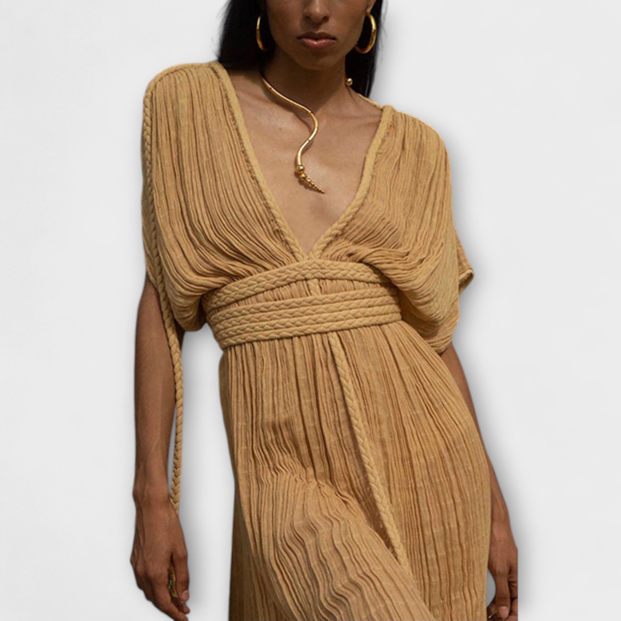 Sukienka maxi kimono w stylu greckim