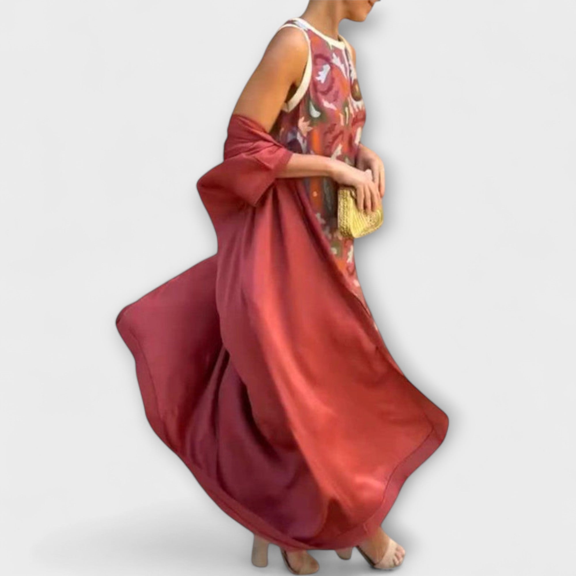 Selviane - sukienka maxi z pasuj?cym kardiganem