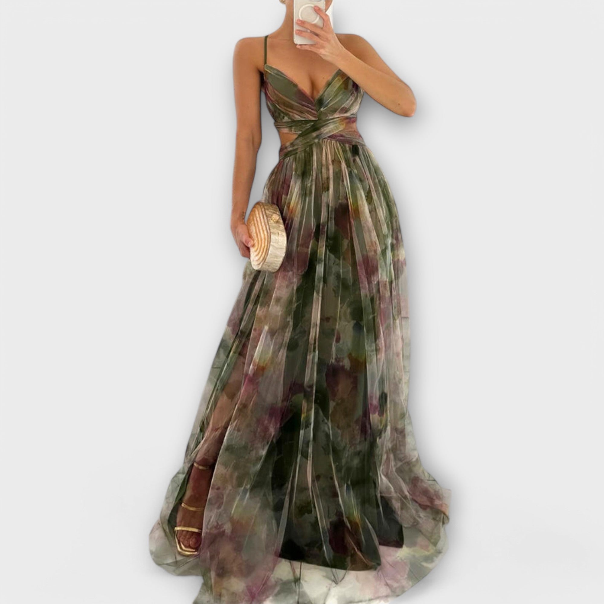 Sukienka maxi Annai Mesh - elegancka i bodycon