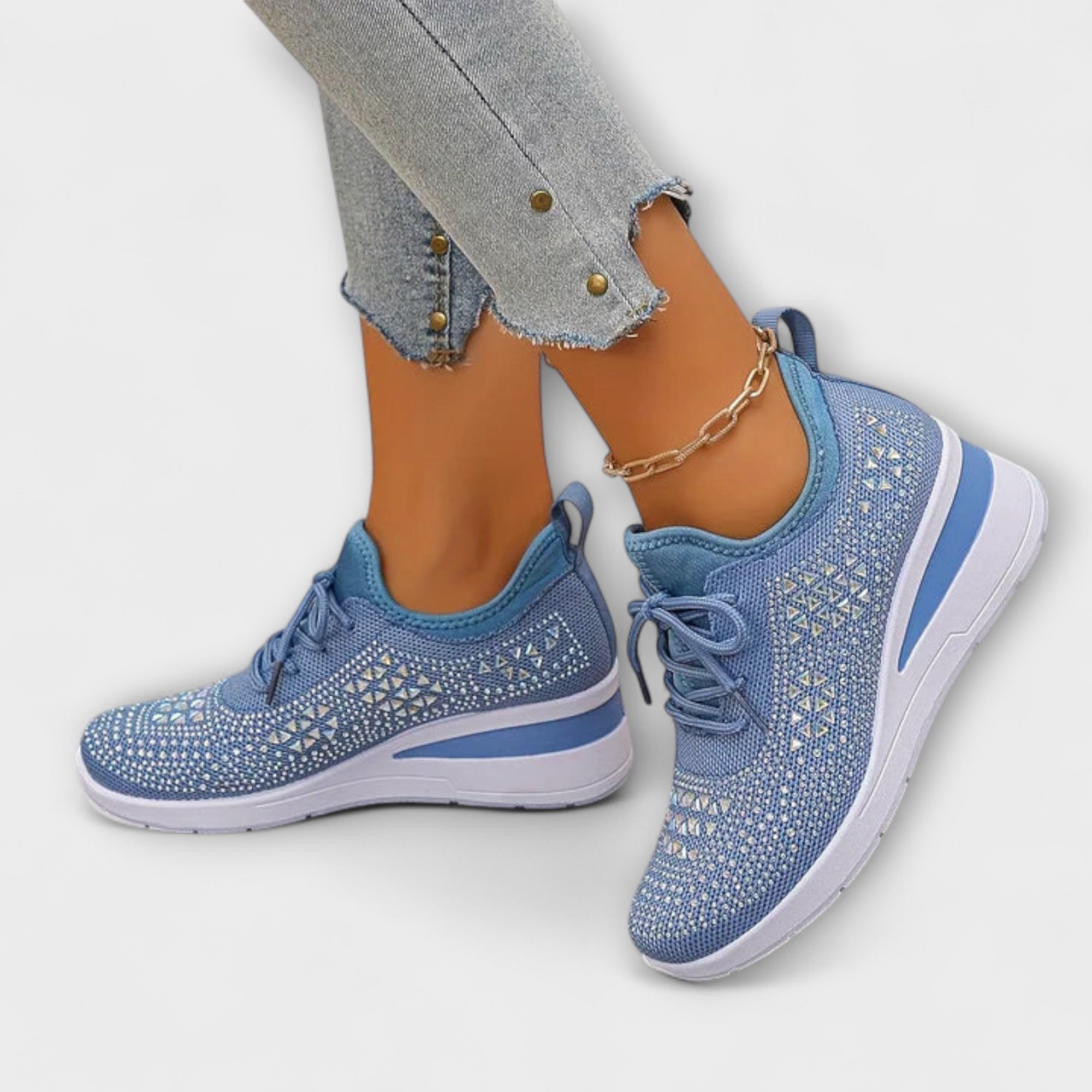 Giselle •€" Opalizuj?ce trampki ortopedyczne z cyrkoniami