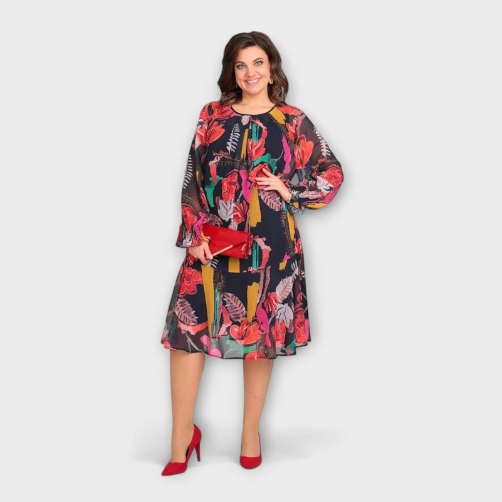 Caroline - Elegancka sukienka plus size zapewniaj?ca najwy?szy komfort