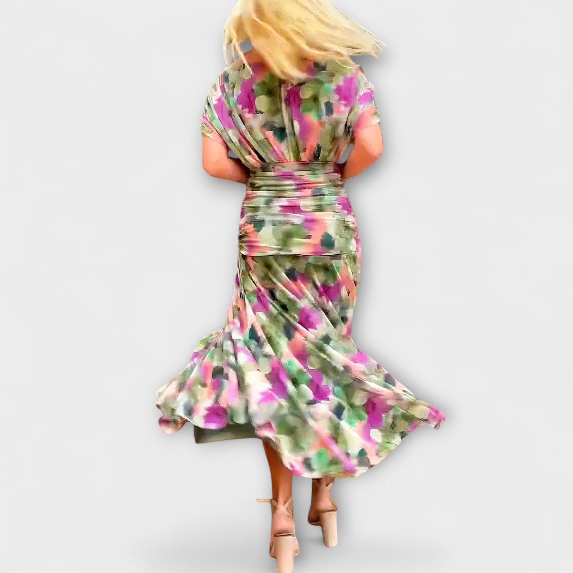 Aurora - elegancka sukienka maxi z dekoltem w serek