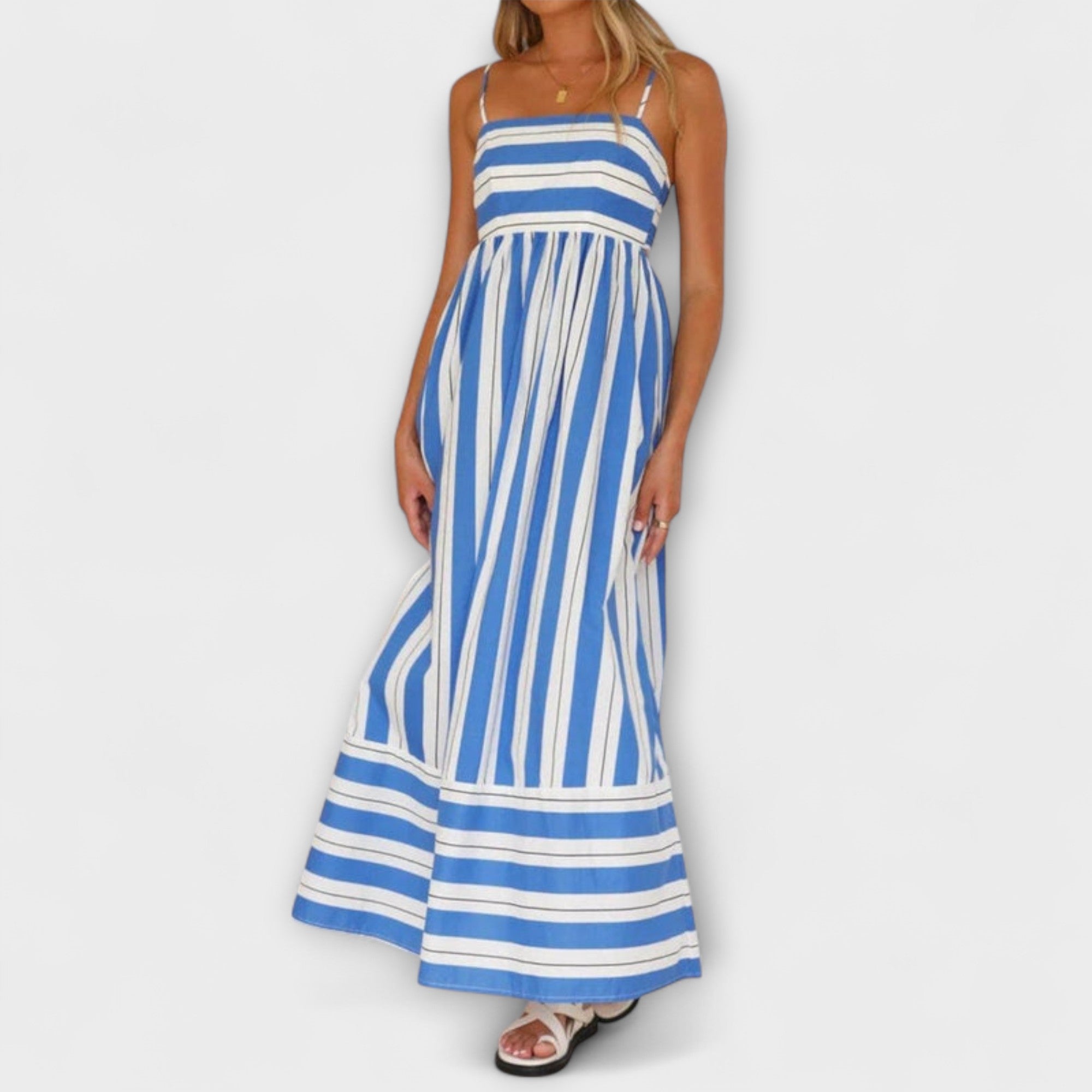 Svea - sukienka maxi w kolorze Bare Bloom