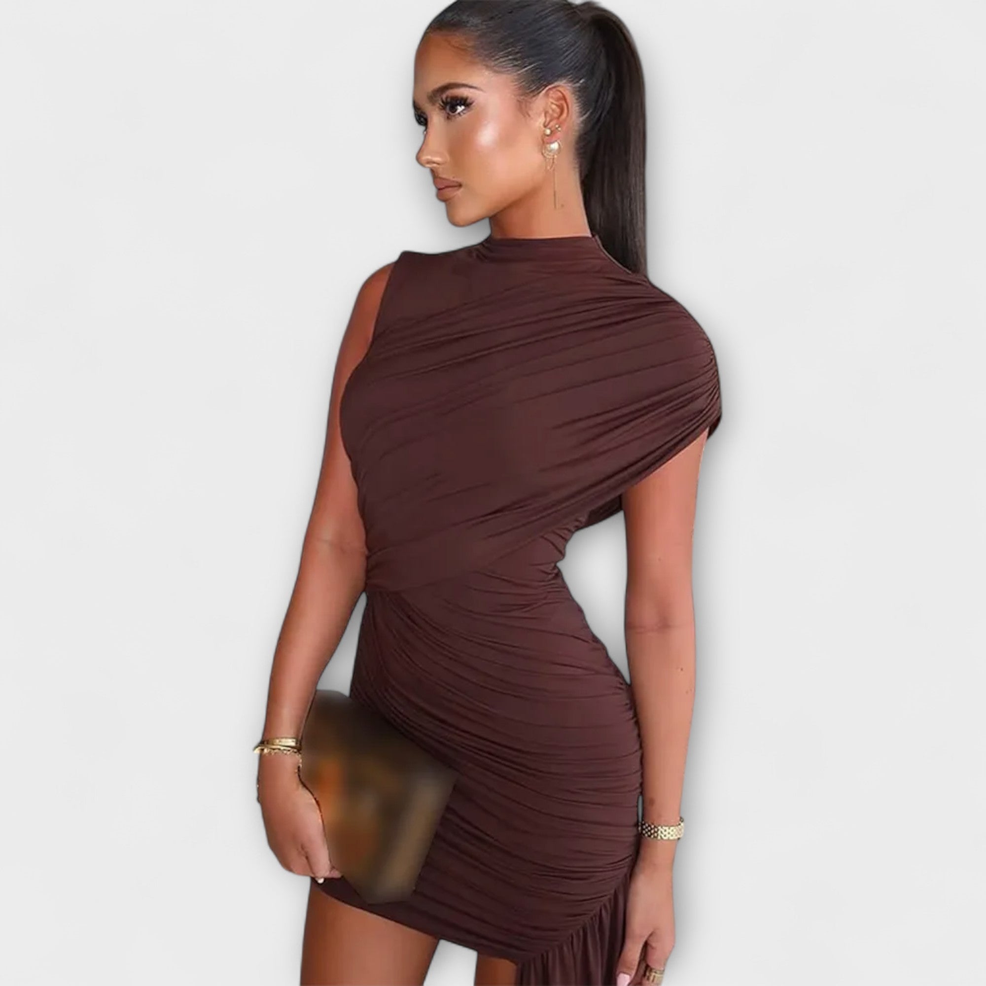 D?uga sukienka z golfem