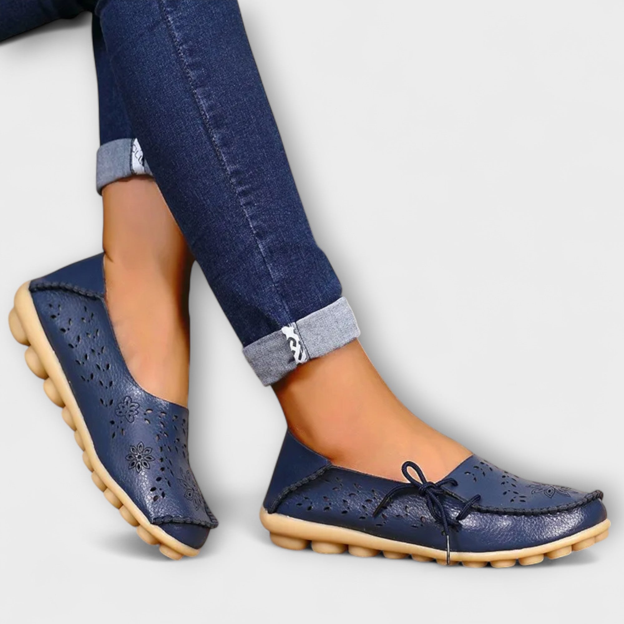 Stylowe wsuwane buty na p?askim obcasie na co dzie?