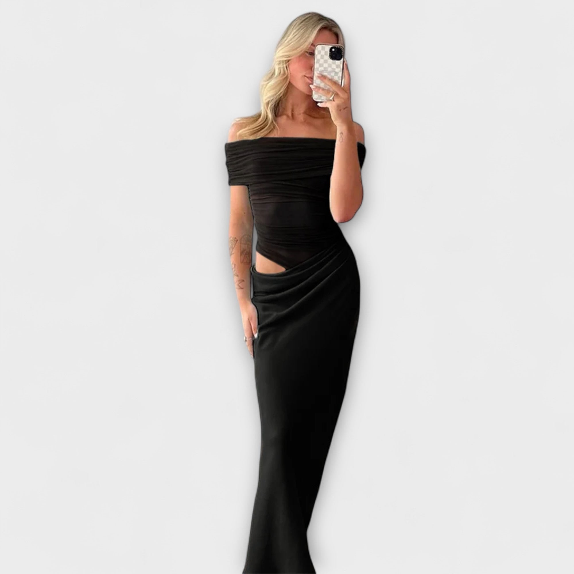 Kot - Nieregularna sukienka z falbankami