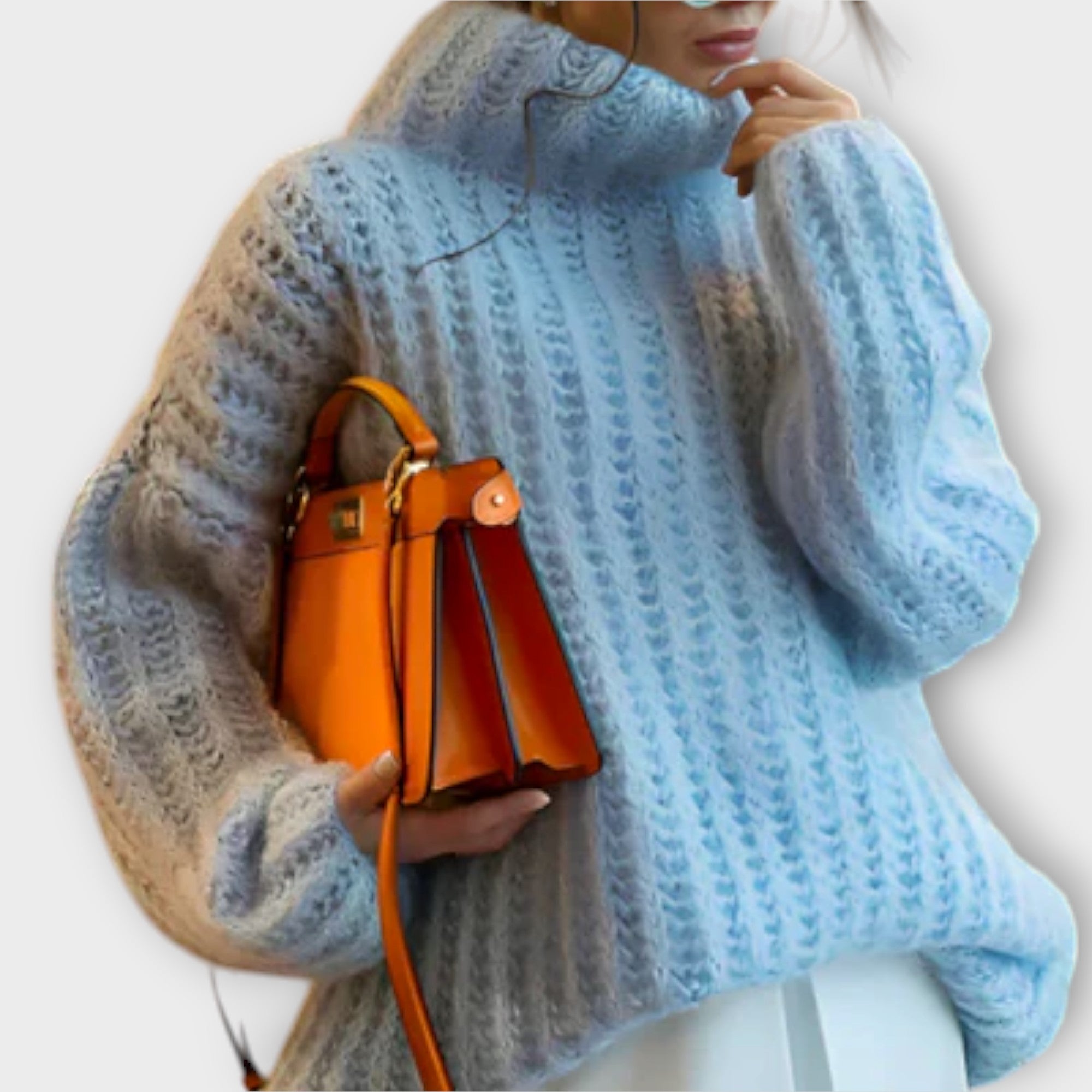 Paulina - Mi?kka damska bluza z d?ugim r?kawem