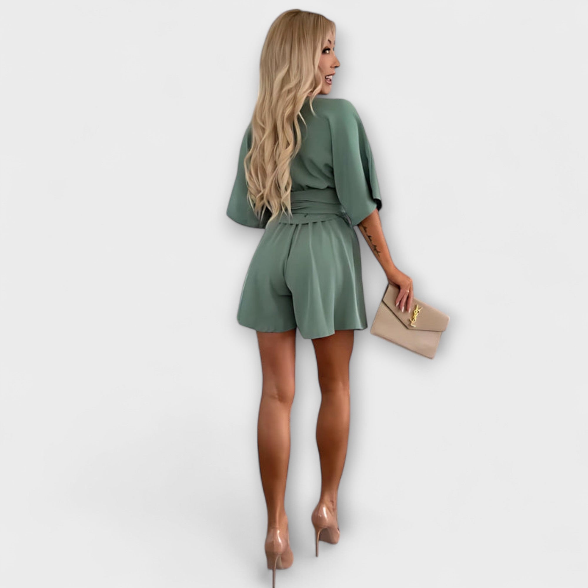 Mathilda - Elegancki dopasowany kombinezon