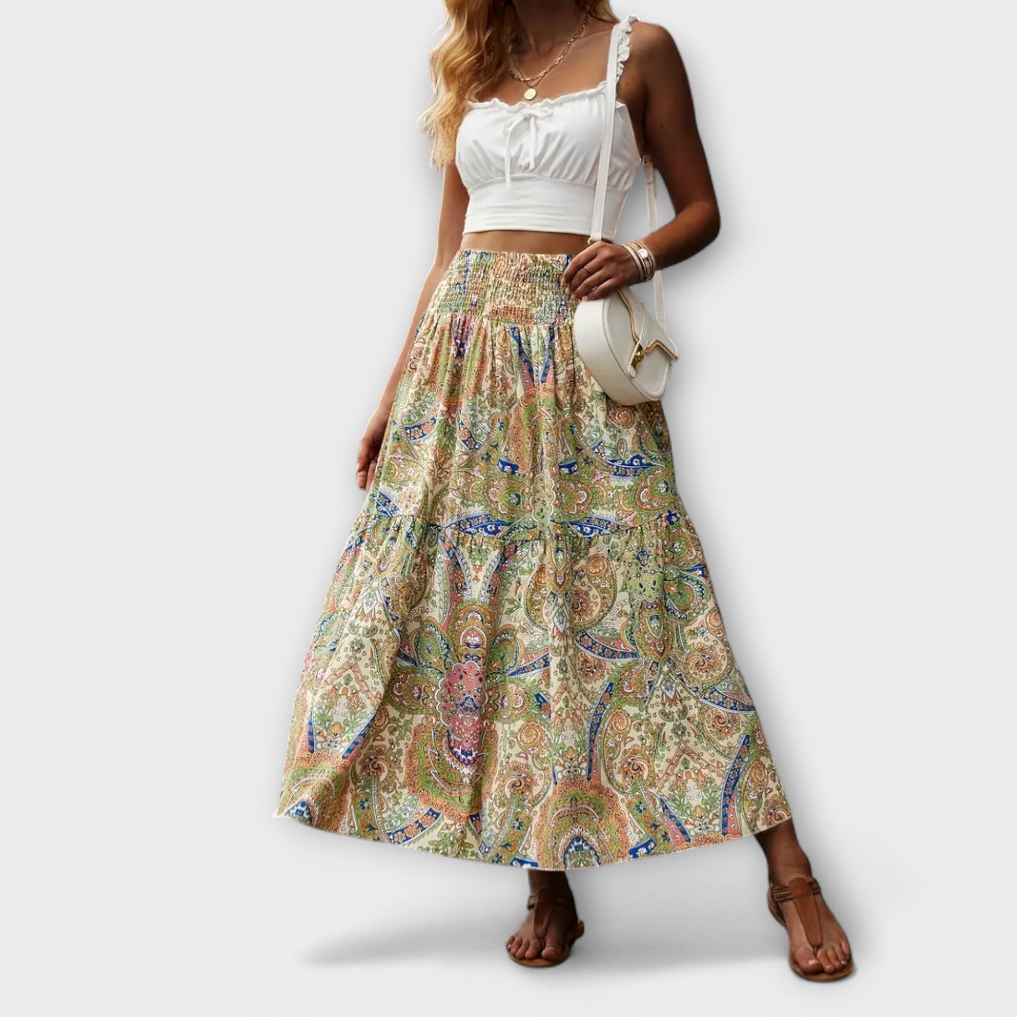 Zwiewna spódnica ze wzorem