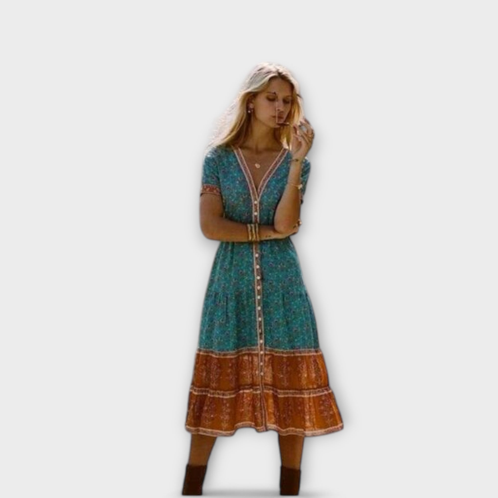 Ranya - sukienka midi w stylu boho