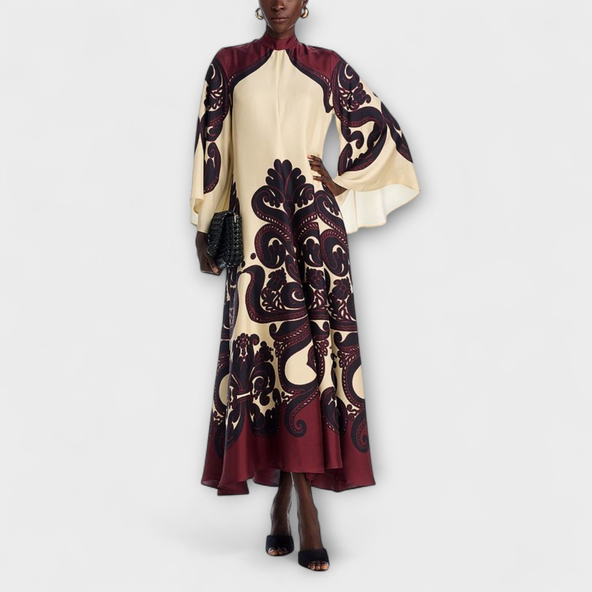 Lucy - oddychaj?ca sukienka maxi z nadrukiem grenadilli zapewniaj?ca niewymuszon? elegancj?