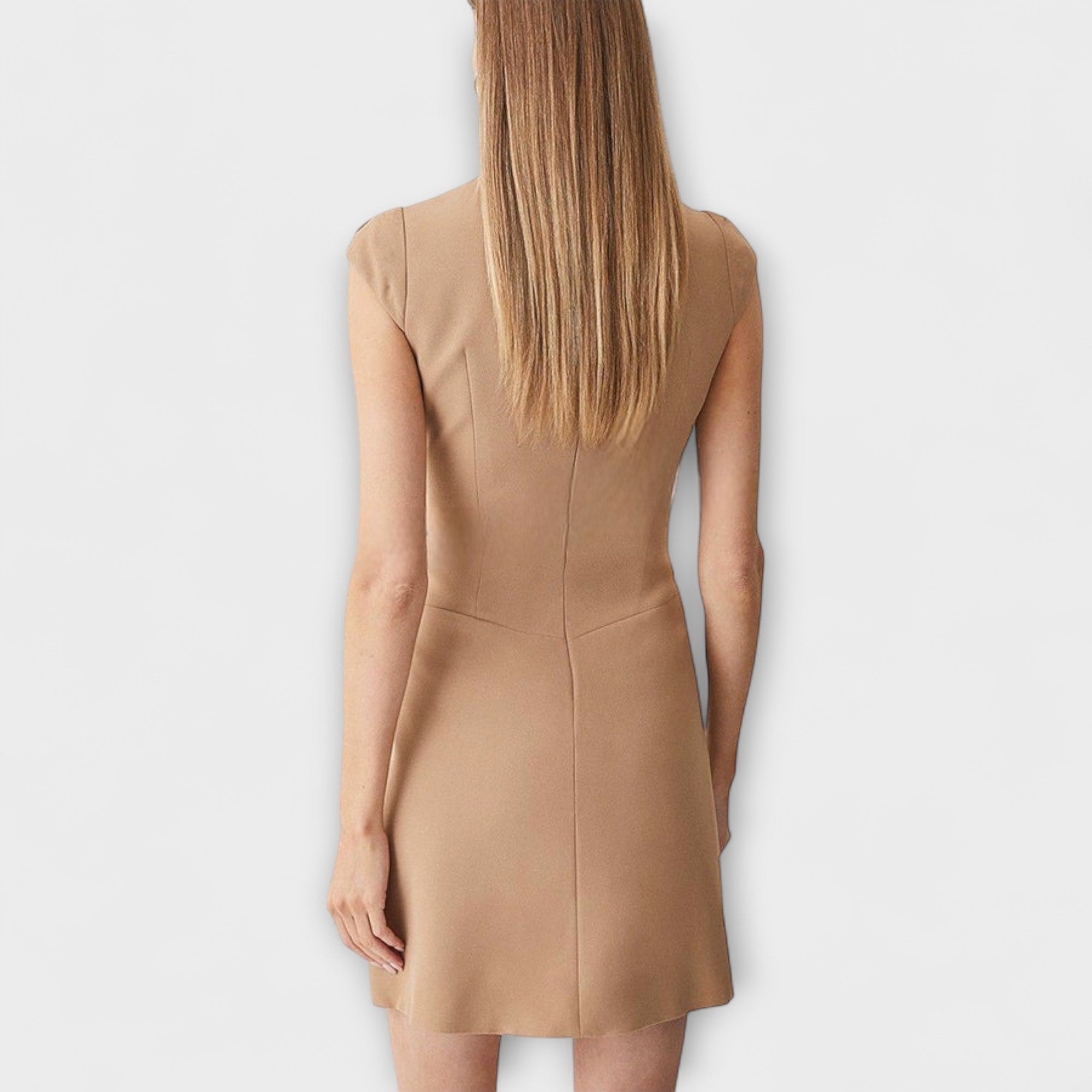 Patchworkowa sukienka mini Elowen inspirowana wojskiem