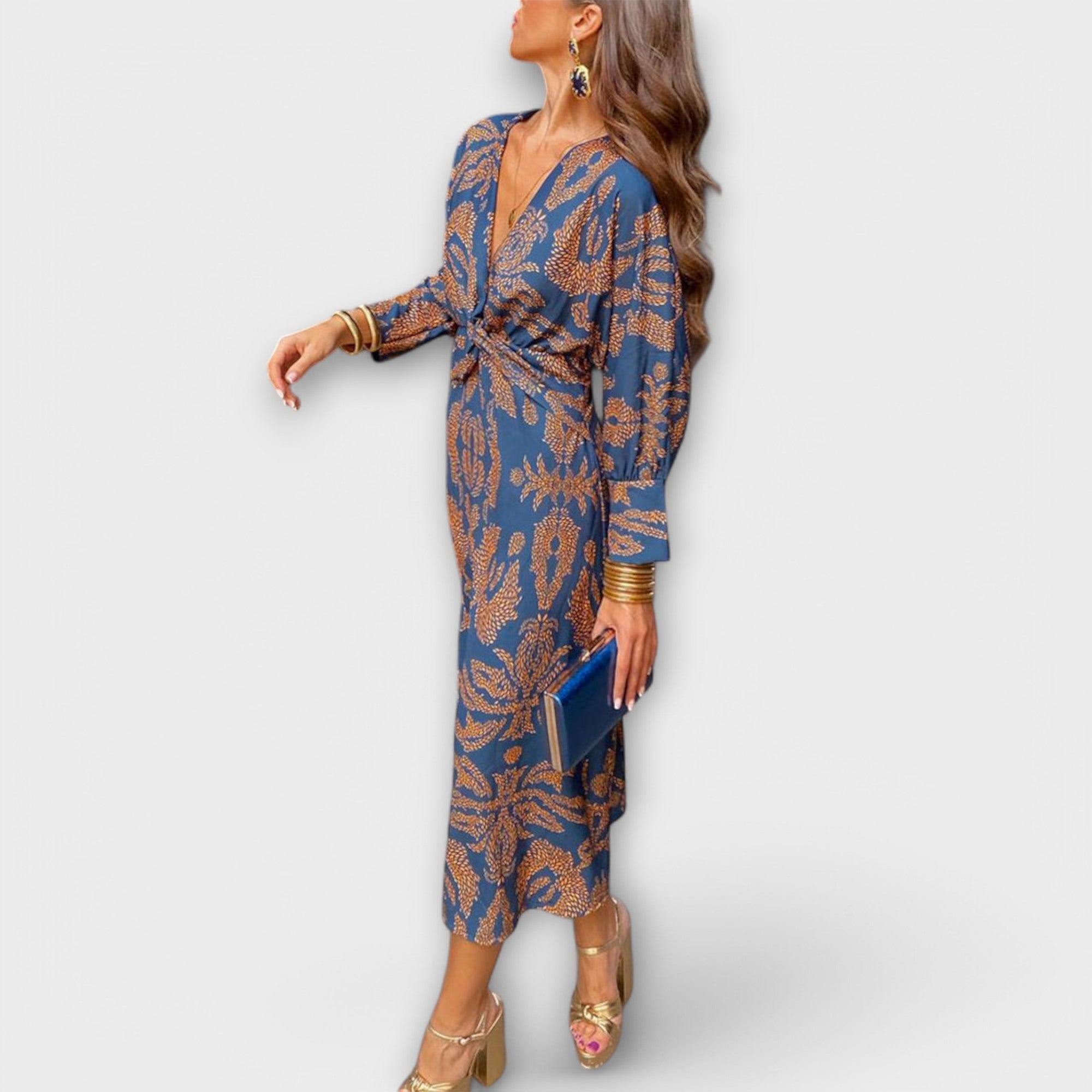 Oriana - Elegancka sukienka z d?ugim r?kawem