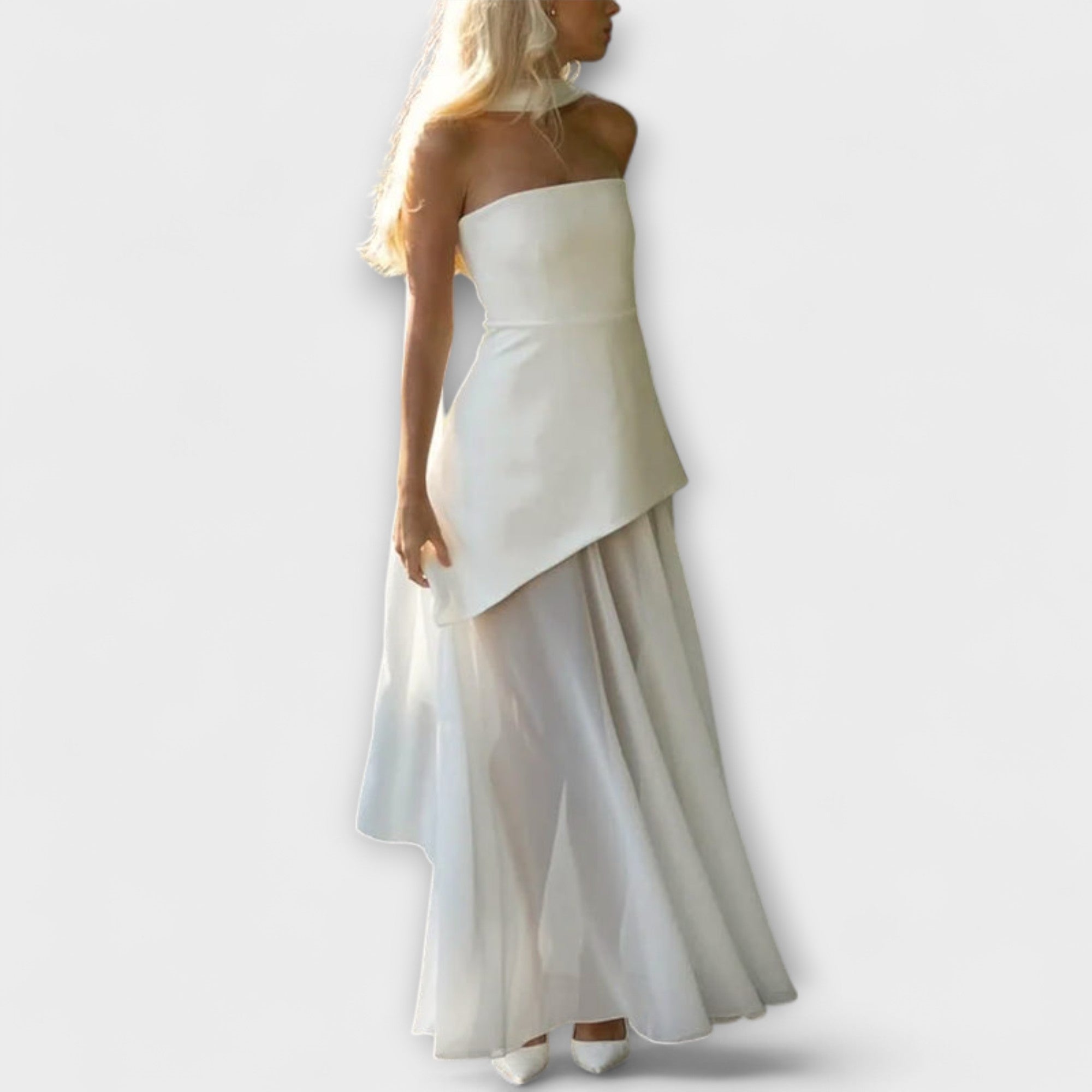 Goldie - Szyfonowa sukienka maxi