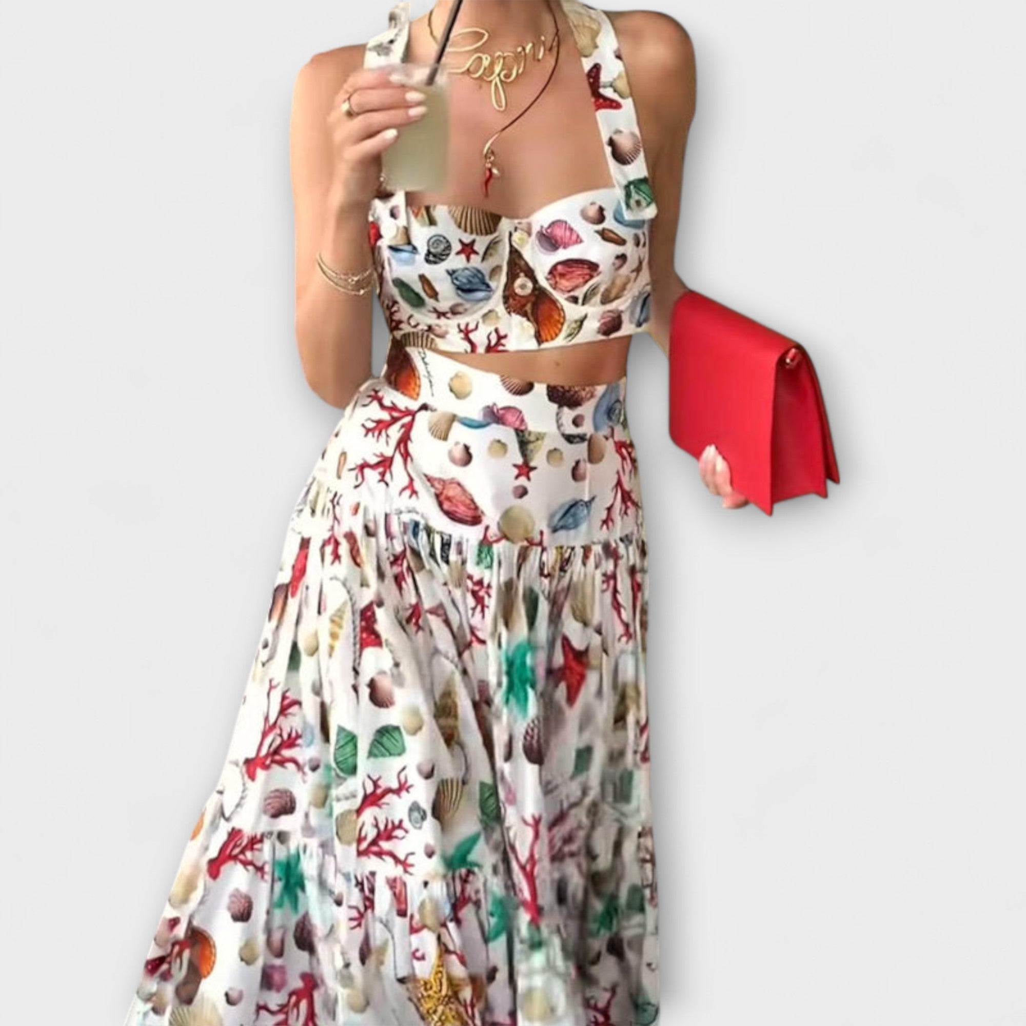 Heather - szykowny dwucz??ciowy zestaw spódnic