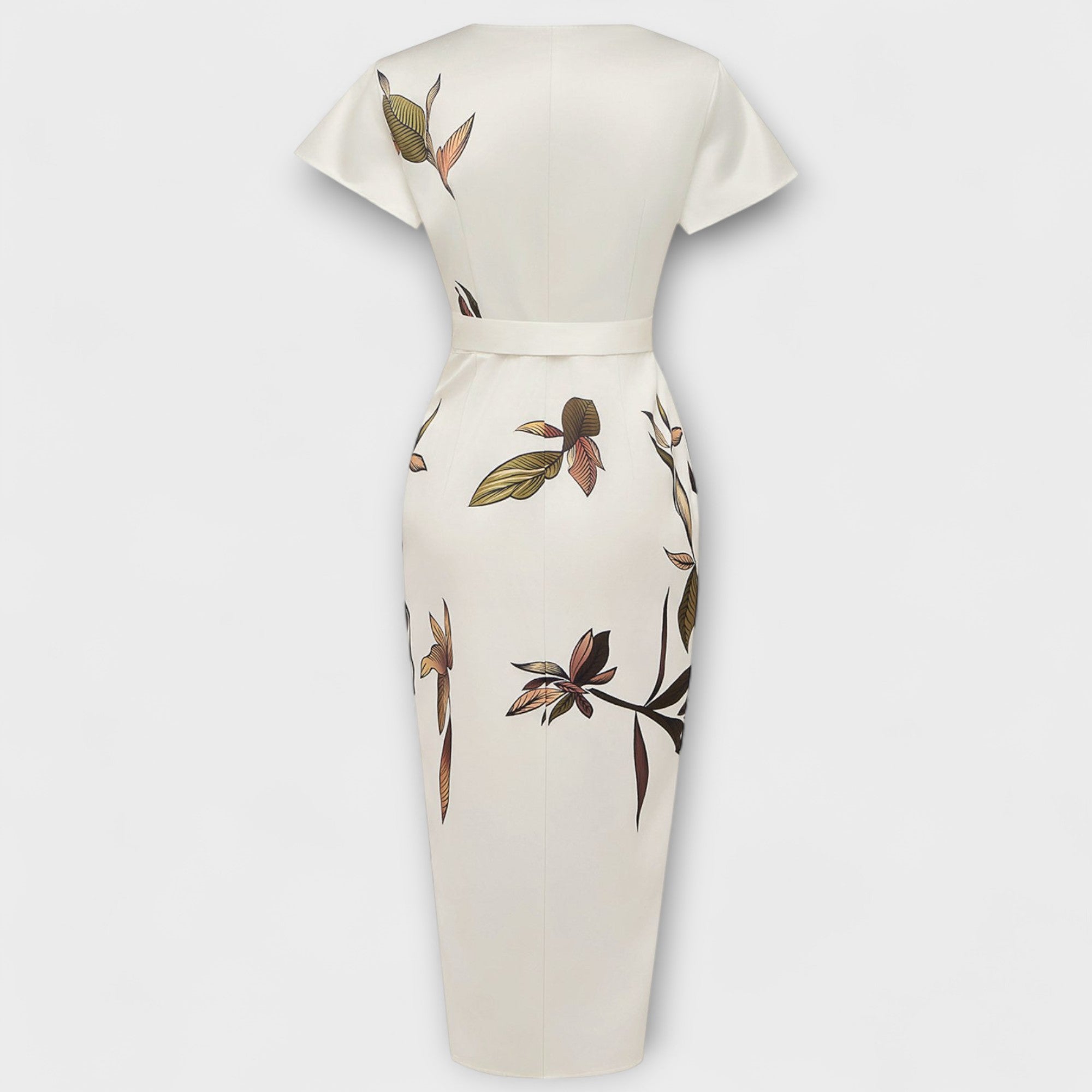 Satynowa sukienka kopertowa