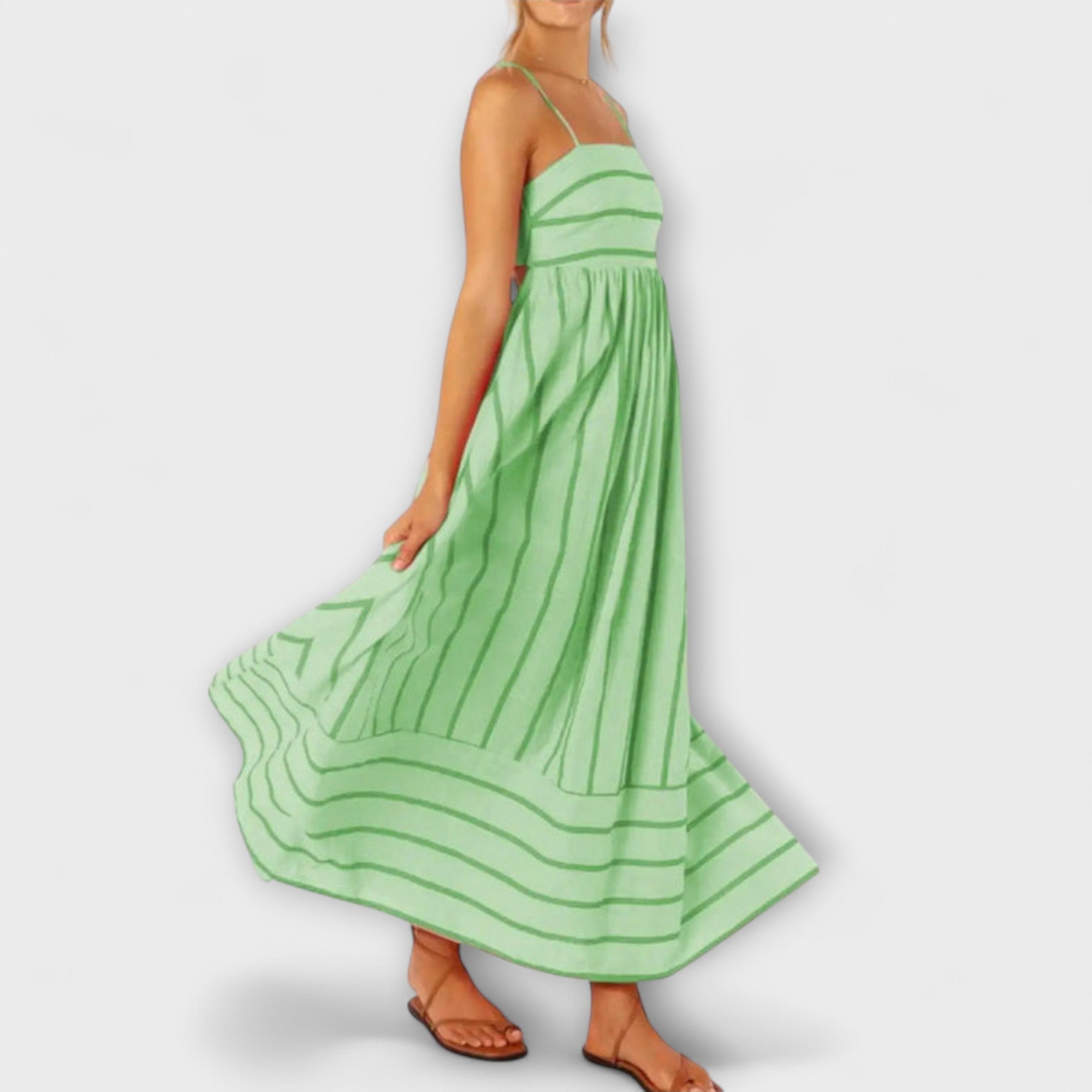 Svea - sukienka maxi w kolorze Bare Bloom