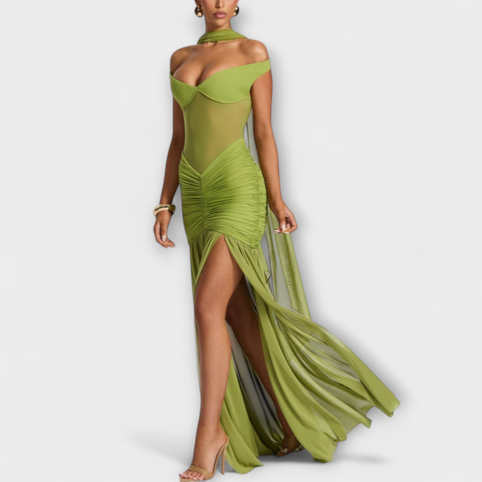 Therese •€" Sukienka z rozci?ciem i efektem wow