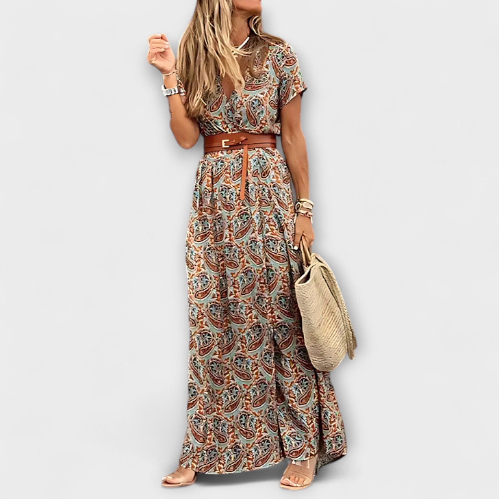Sybella - Lekka sukienka maxi w stylu boho