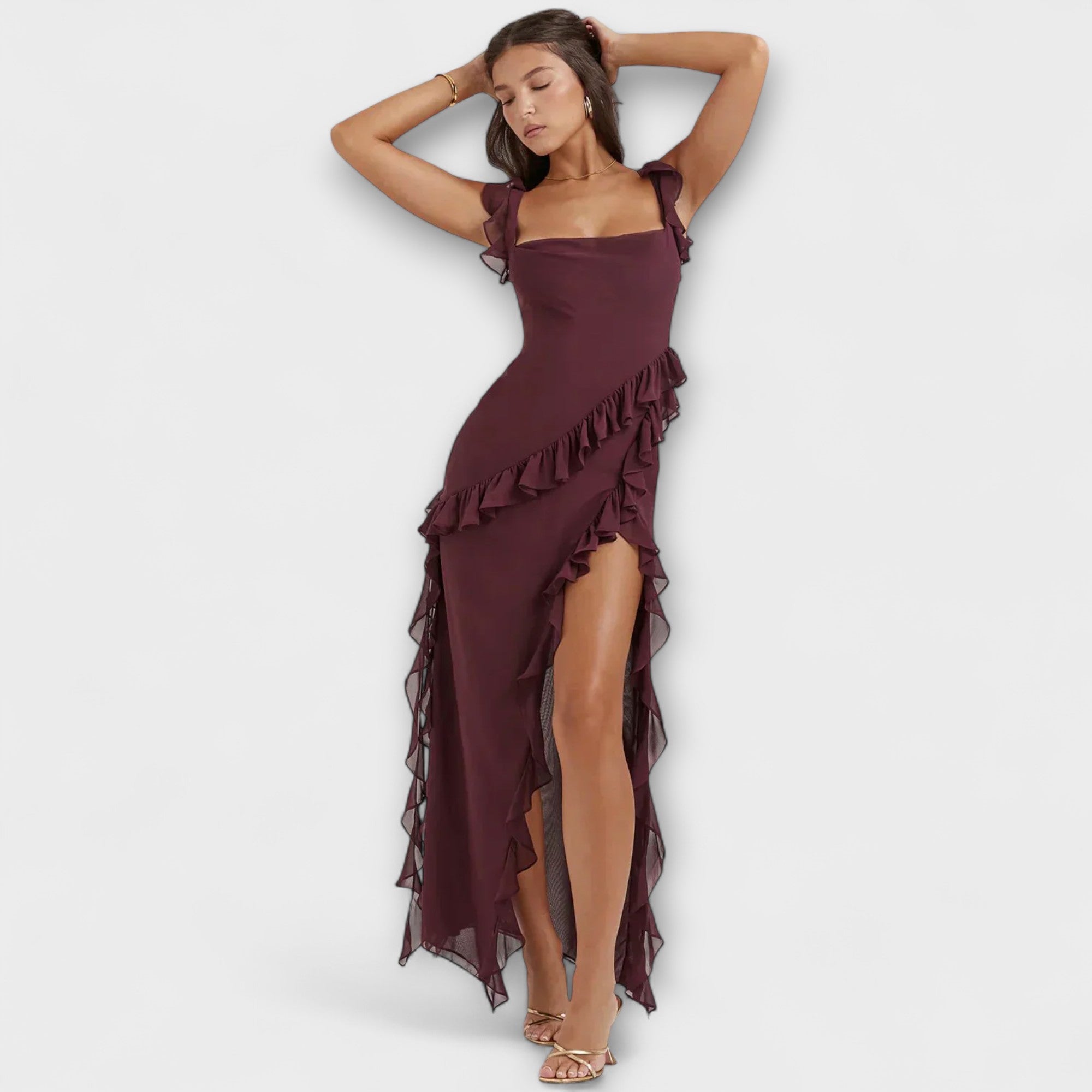 Lara - Stylowa sukienka maxi z rozci?ciem